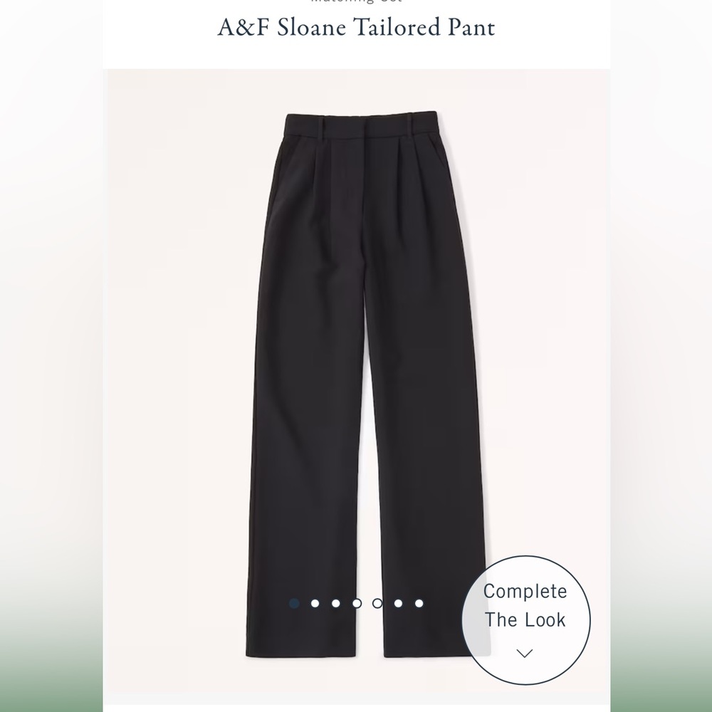 NWT. A&F Sloane Tailored Pant—Black